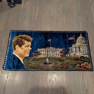 Vintage JFK Blue Tapestry